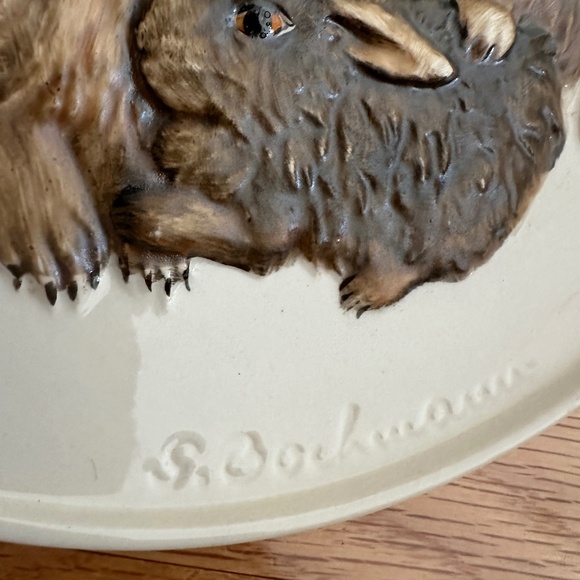 1975 First Edition Mothers Series Rabbit Plate Goebel W Germany with Box - Picture 3 of 13